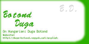 botond duga business card